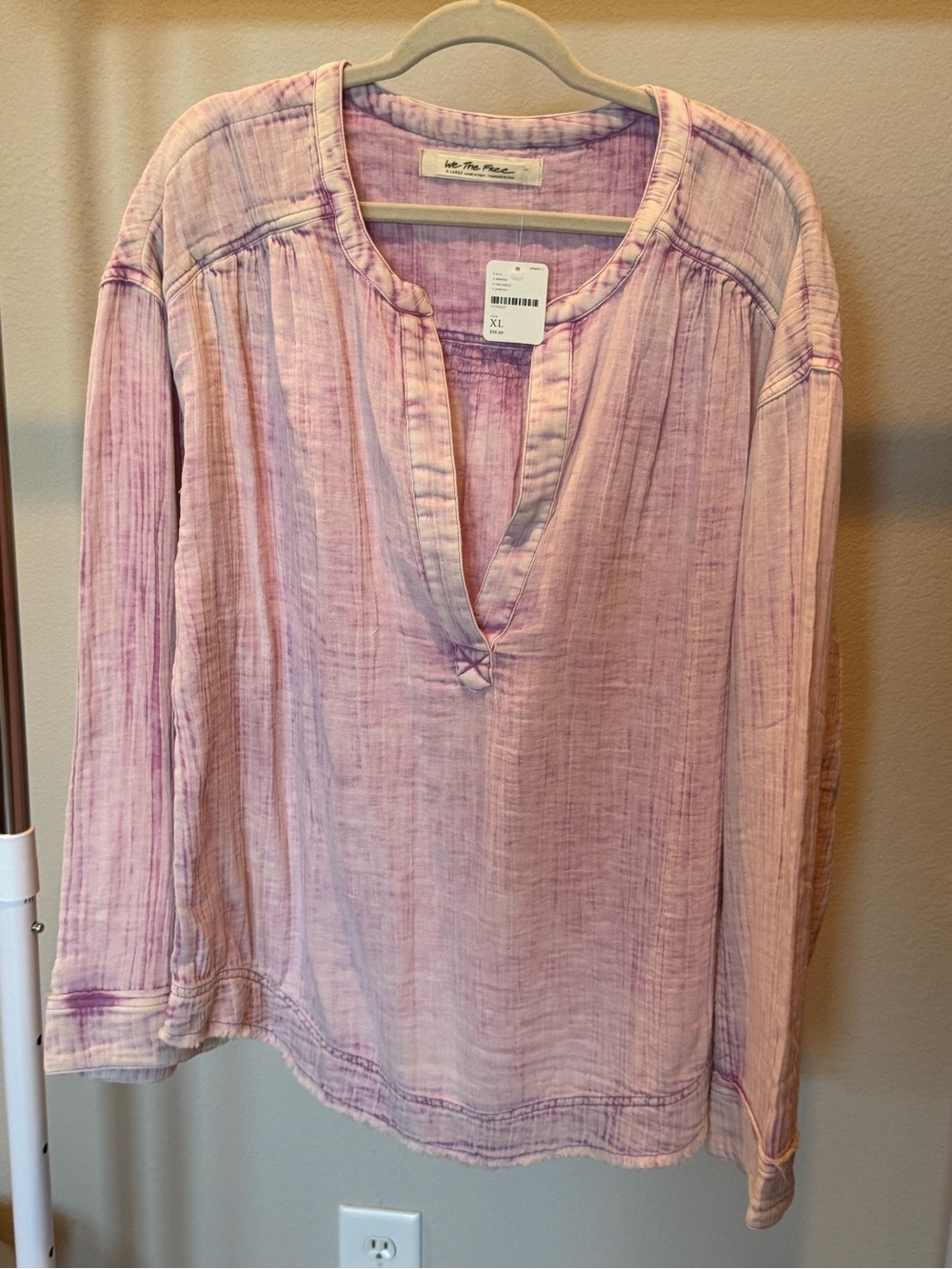 NWT $98 FREE PEOPLE’S We The Free, Acid Doublecloth Tunic Sz XL